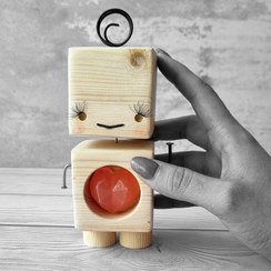 تصویر استند عکس چوبی مدل آدمک عاشق 