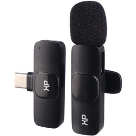 تصویر میکروفن یقه ای بی سیم 2کاره XP-Z8 ایکس پی-پروداکت XP-Z8 Type C + Lightning Convertor Wireless Microphone XP-Product