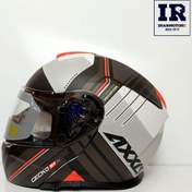 تصویر کلاه کاسکت AXXIS مدل HAWK SV فک ثابت عینک دار سفید 