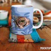 تصویر ماگ فانتزی مجموعه آبی Blue Collection mugs