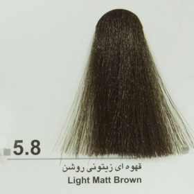 تصویر رنگ مو سری زیتونی حاوی روغن های گیاهی 120میل دوماسی 5.8-قهوه ای زیتونی روشن Domacy Hair Color Matt 120ml