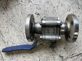 تصویر شیر توپی 3/4 اینچ سه تیکه کلاس 150 STEM 316 SEAT 316 BALL 316 BODY 316 BALL VALVE 3/4" #150 BODY 316 BALL 316 SEAT 316 STEM 316