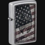 تصویر فندک بنزینی زیپو مدل AMERICANA DESIGN 207 48180 Zippo gasoline lighter model AMERICANA DESIGN 207 48180