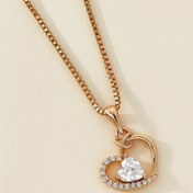 تصویر پلاک ژوپینگ طرح قلب نگین‌دار 