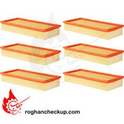 تصویر فیلتر هوا استاندارد پرشیا مناسب پژو پارس پژو 405 سمند معمولی بسته 6 عددی 