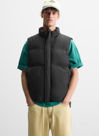 تصویر پافر مردانه زارا RUBBERISED PUFFER GILET 