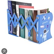 تصویر نظم دهنده کتاب تلسکوپی استند کتاب - سورمه ای 