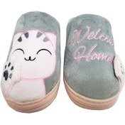 تصویر دمپایی حوله ای زنانه مدل گربه کد S27 