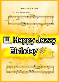 تصویر نت پیانو Happy Jazzy Birthday از David Bruce همراه با اجرای نت پیانو 