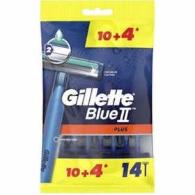 تصویر خود تراش ژیلت (Gillette) مدل بلو 2 بسته 14 عددی تیغ اصلاح