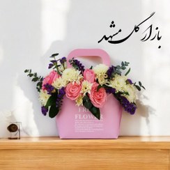 تصویر فرش فلاور تم صورتی 