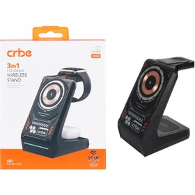 تصویر شارژر وایرلس کربی مدل W102 ظرفیت ۱۵ وات ۳ کاره 