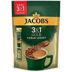 تصویر قهوه فوری 3 در 1 جاکوبز گلد مدل Yumuşak Lezzet بسته 10 عددی Jacobs Gold 3'Ü 1 Arada Yumusak Lezzet 10 Adet