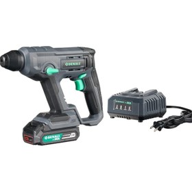 تصویر دریل چکشی شارژی دنالی (بی سیم) SKIL 20V Amazon Brand - Denali by SKIL 20V Cordless Rotary Hammer Kit with 2.0Ah Lithium Battery and 2.4A Charger, Blue