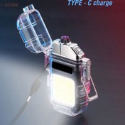 تصویر چراغ قوه فندکی المنت دار(فندک المنتی همراه با چراغ قوه) مدل COB Flashlight
