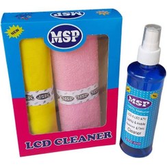 تصویر اسپری و دستمال تمیز کننده تلویزیون – ال ای دی – کامپیوتر و لپ تاپ 