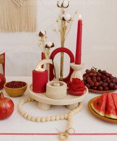 تصویر ست دکوری تسبیح چوبی 