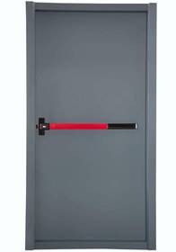 تصویر درب ضد حریق فلزی - 110*210 / مشکی 