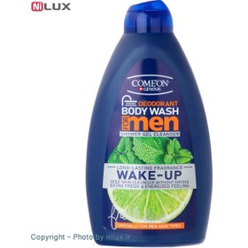 تصویر شامپو بدن ژلی ویک آپ مناسب آقایان کامان ا Deodorant Body Gel Shampoo Wake up Come On Deodorant Body Gel Shampoo Wake up Come On