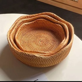 تصویر سبدحصیری ۳تایی 