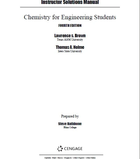 خرید و قیمت دانلود کتاب Solutions Manual For Chemistry For Engineering ...