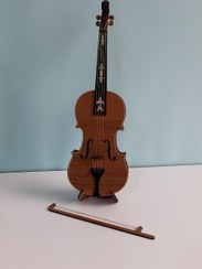 تصویر سازهای چوبی مدل گیتار و ویالون تزئینی استند دار - ویالون Sazhaye chobi model gitar v vialon tazeeni