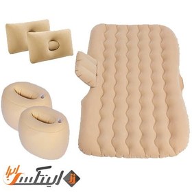 تصویر تشک داخل ماشین طبی شیاردار car air bed کرم car air bed Beige A082