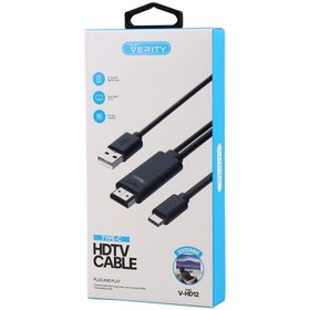 تصویر کابل تبدیل Verity V-HD13 Lightning To HDMI 2m 