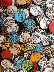 تصویر سرکلیدی 50 عددی دوطرفه طرح سردار سلیمانی و لبیک یا حسین