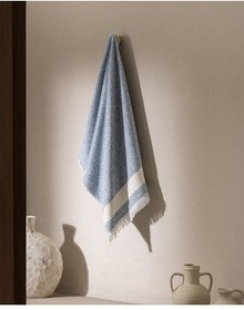 تصویر حوله حمام پنبه 100 ٪ آبی 75X150 سانتی متر Madame Coco 