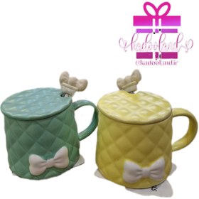 تصویر ماگ طرح پاپیون - سبز 