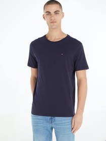 تصویر تی‌شرت راحتی مردانه از پنبه ارگانیک، رنگ سرمه‌ای برند Tommy Hilfiger Men's Organic Cotton T-Shirt Lounge, Navy