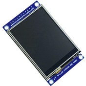 تصویر ماژول نمایشگر TFT RGB با تاچ سایز “2.4 اینچ 320×240 درایور ILI9341 و رابط SPI برد آبی 