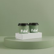 تصویر هولدر لیوان دو عددی سفید بسته 1000 عددی 