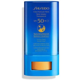 تصویر کرم ضد آفتاب استیکی بی رنگ شیسیدو با SPF 50+ ا Shiseido Clear Sunscreen Stick SPF 50+ Shiseido Clear Sunscreen Stick SPF 50+