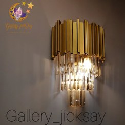 تصویر لوستر دیواری کریستالی c114 - مشکی 