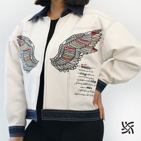 تصویر کت جین گلدوزی 