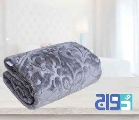 تصویر پتوی گلبافت (GOLBAFT) دو نفره طوسی کد 14030181 