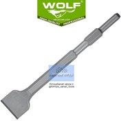 تصویر قلم تخریب 6 گوش پیکور نوک تخت پهن 50*280*17 ولف wolf hexagonal chisel shank hammer