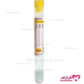 تصویر لوله لخته ژل دار BDM حجم 6ml سایز 100*12 مدل غیروکیوم 