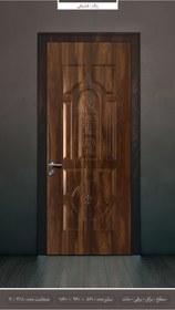 تصویر درب اتاقی اچ پی ال ملامینه طرح کسری گلدار - یک رو ضد آب HPL anti-scratch melamine room door with floral design