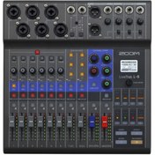 تصویر میکسر دیجیتال و رکوردر زوم Zoom LiveTrak L-8 Portable Mixer and Multitrack Recorder 