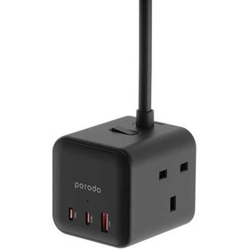 تصویر شارژر چند پورت مکعب پرودو Multi-Port GaN Power Cube Charger PD-FWCH017 