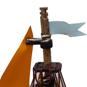 تصویر ماکت کشتی چوبی طول 40 سانتیمتری خردلی 