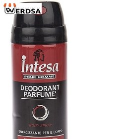 تصویر اسپری بدن انرژی پاور اینتسا حجم 150 میل ا Intesa Pour Homme Body Spray ENERGY POWER For Men 150m