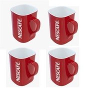 تصویر ماگ قرمز 4 فنجان اورجینال Nescafe 