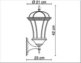 تصویر لوستر دیواری حیاطی - باغی گلوبو کد 31560 