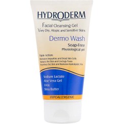 تصویر ژل شستشو و پاک کننده صورت پوست خشک هیدرودرم Hydroderm Dermo Wash Facial Cleansing Gel For Very Dry Skin Makeup Remover