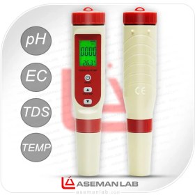 تصویر pH متر 4کاره ( مولتی متر/TDS/EC/pH ودماسنج آب ََََ) 