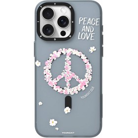 تصویر قاب یانگکیت YOUNGKIT مدل Flower of Peace همراه با مگ سیف - Youngkit Flower of Peace Iphone Case With MagSafe 